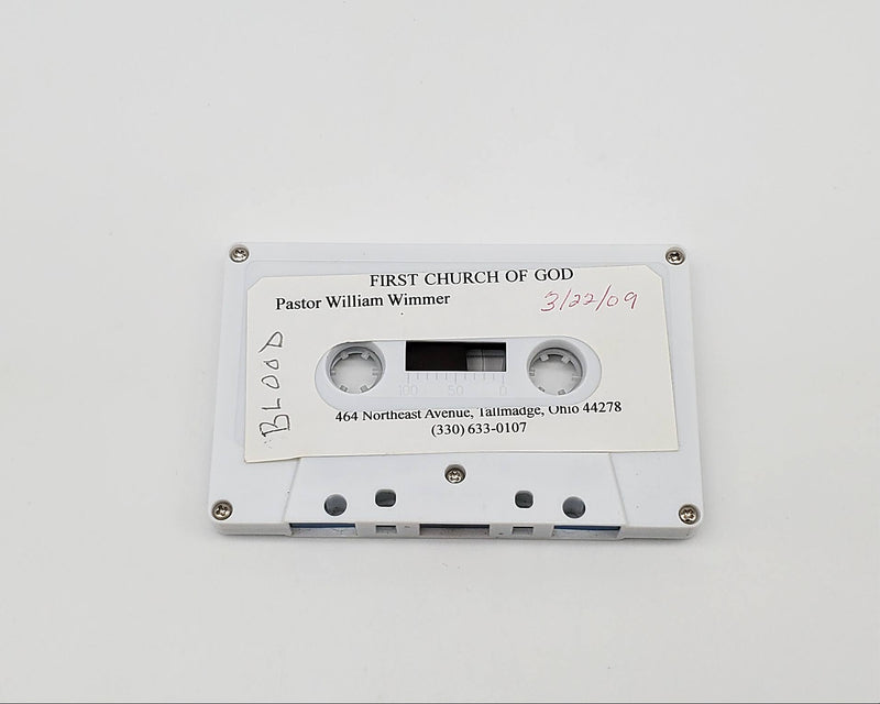 Pastor Wimmer First Church Of God Tallmadge OH Blood Cassette Recording 2009 1