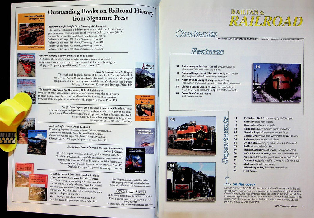 Railfan & Railroad Magazine December 2006 Chinese QJs 2-10-2s Iowa Steam Engine