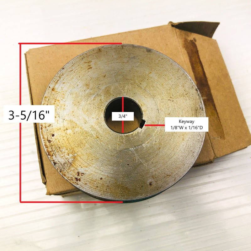 Browning BS32x3/4 Single Groove Pulley Sheave 3/4 Bore Keyed New Old Stock NOS