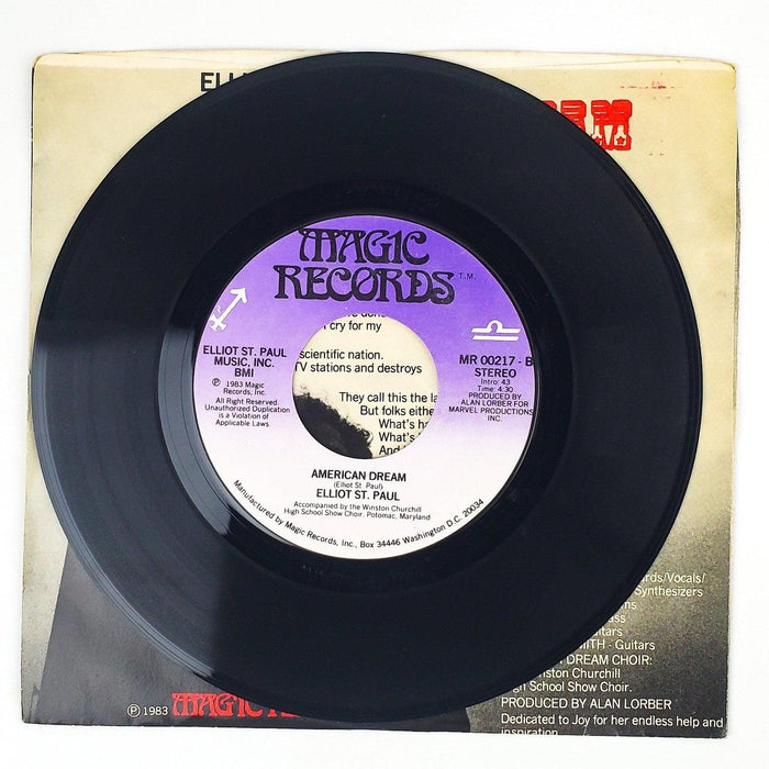 Elliot St. Paul Love Me Tonight Record 45 RPM Single MR 00217 Magic 1983 4