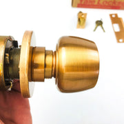 Yale Storeroom Closet Door Knob Lockset BR5405 US10 Satin Bronze New ADA Strike 3