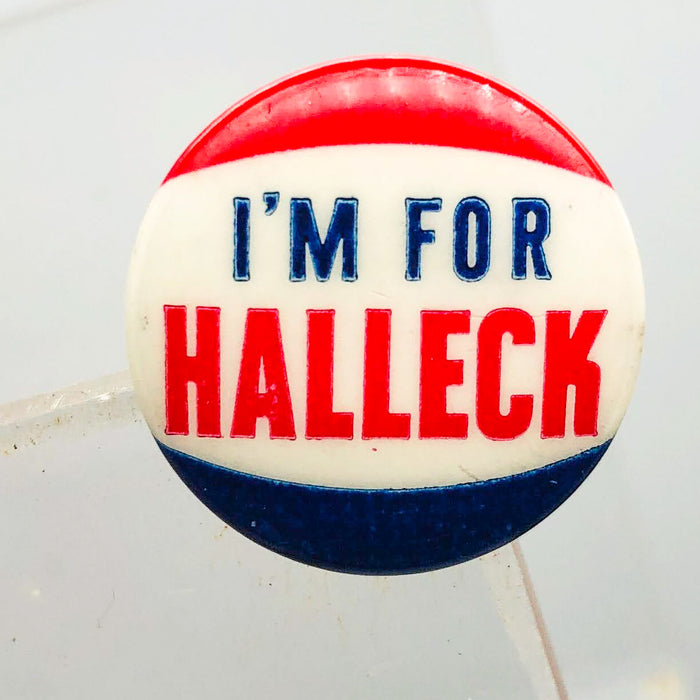 I'm For Halleck Button Pin .75" Indiana Politician Campaign Republican Charles 1