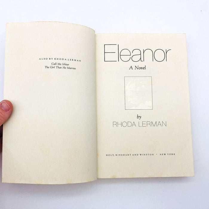 Eleanor Paperback Rhoda Lerman 1979 Theodore Teddy Roosevelt Wife Biography 6