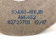 Grinding Wheel 14" Aluminum Oxide 5" Arbor Cylindrical .625" Norton 53A80-18VJN 7