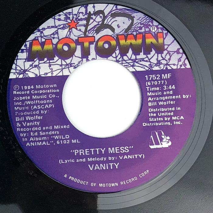 Vanity Pretty Mess + Instrumental Version 45 RPM 7" Record Single Motown 1984 4