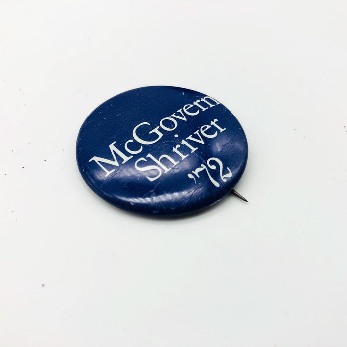 McGovern Shriver Political Button Pin 1.25" Presidential Campaign 1972 Blue 5