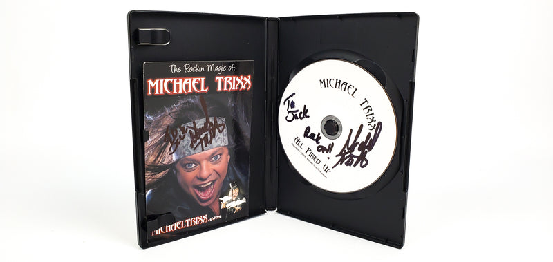 The Rockin Magic of Michael Trixx All Fired Up DVD Signed 2010 Jack