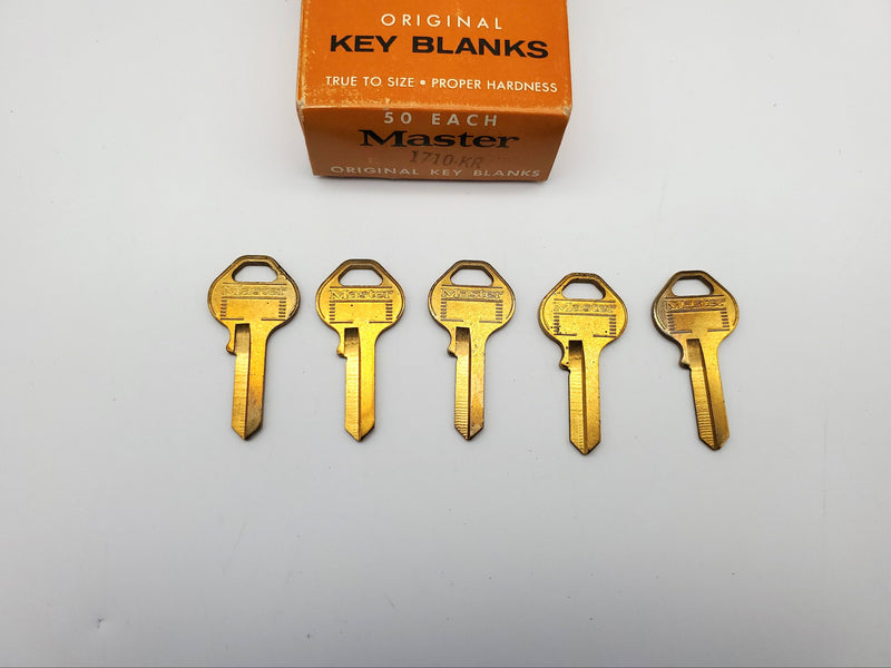 5x Master Lock Key Blanks 1710 KR for 1710, 1714, & 1790 Padlocks USA Made NOS
