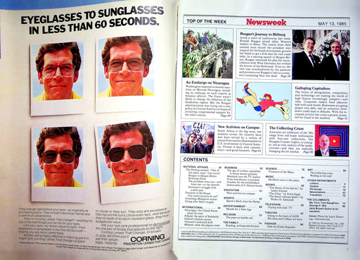 Newsweek Magazine May 13 1985 Reagan Trade Embargo Nicaragua West Germany Talks 2