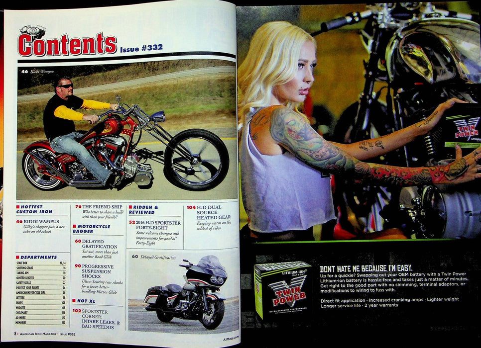 American Iron Motorcycle Magazine Feb # 332 2016 Las Vegas Bikefest Iron Artists