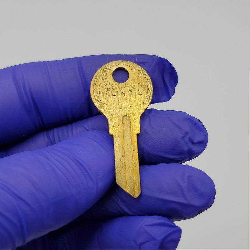 10x Chicago Lock Co. K-10 F Key Blanks Brass Vintage USA Made Vintage NOS