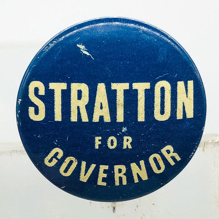 Stratton For Governor Button Pinback .75" Illinois Campaign Green Duck Co 12