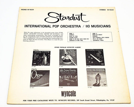 The International Pop Orchestra Stardust 33 RPM LP Record Wyncote 1964 W 9059 2