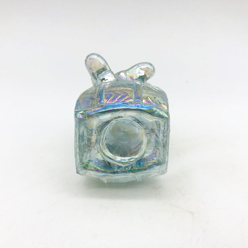 Vintage Moser Glass Clown Figurine The Performer Toby 1982 Signed Clear Slag