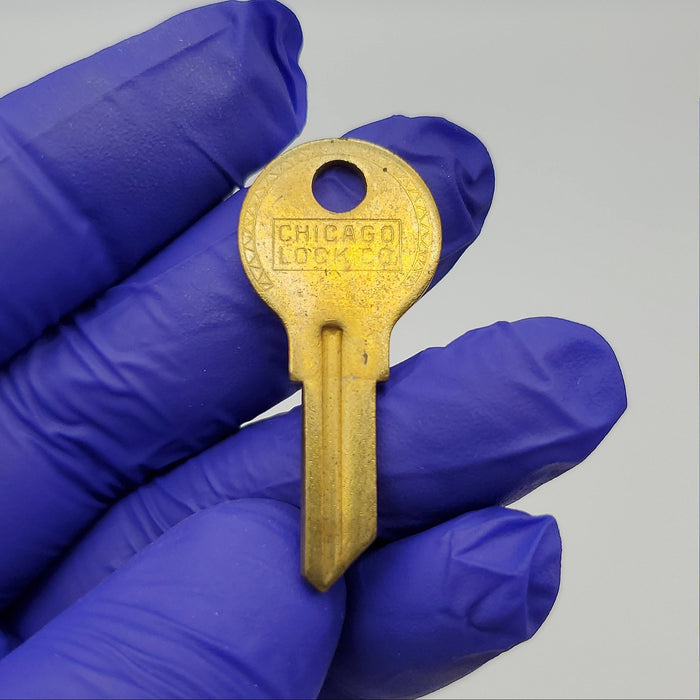 10x Chicago Lock Co. K-10 F Key Blanks Brass Vintage USA Made Vintage NOS