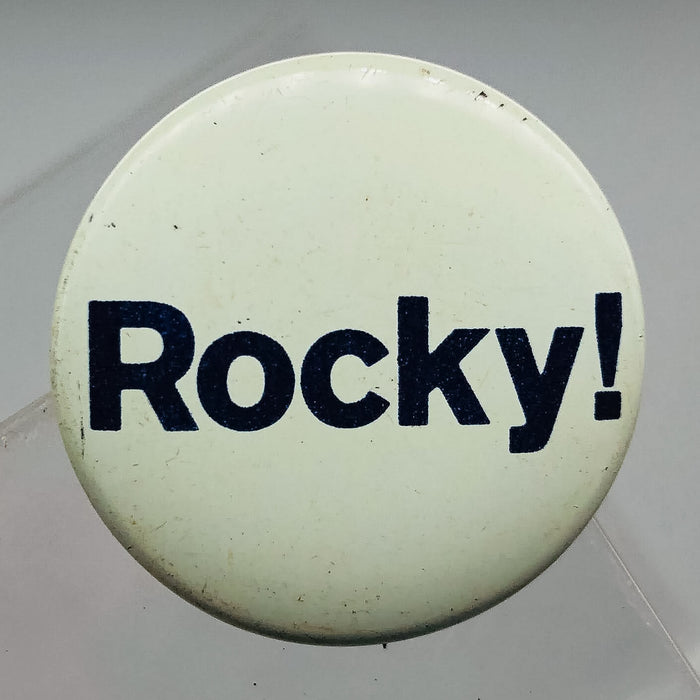 Rocky Button Pin 1" Indiana Democrat Lt. Governor Robert Rock 1960s Campaign