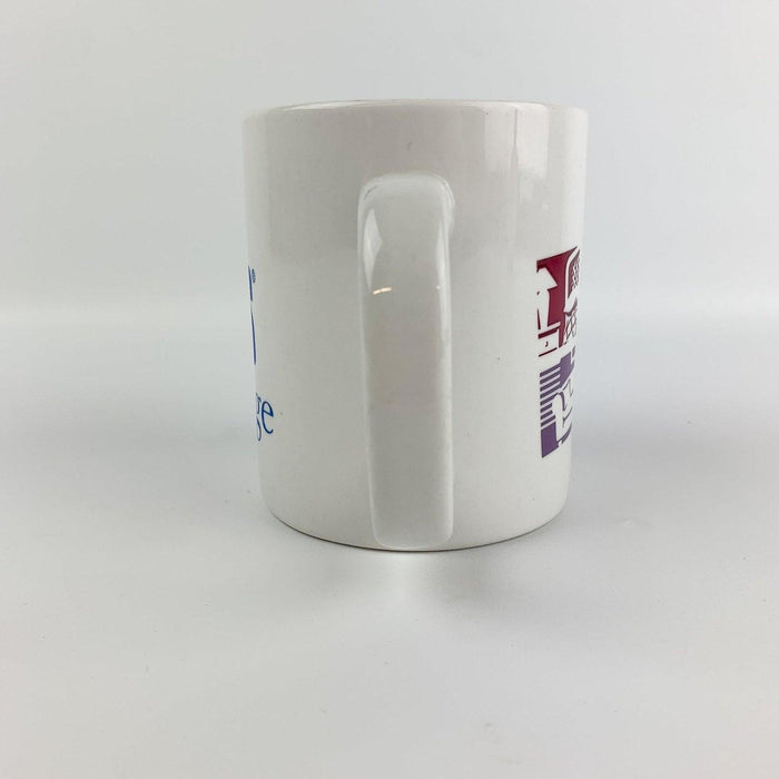 Pier 1 Imports For A Change Coffee Mug Cup White Blue Print Store Promotion 4