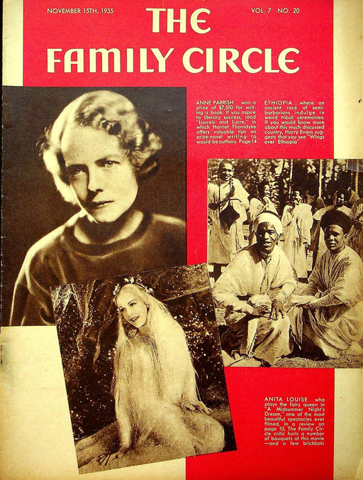 The Family Circle Magazine November 15 1935 Vol 7 No 20 Anne Parish 1