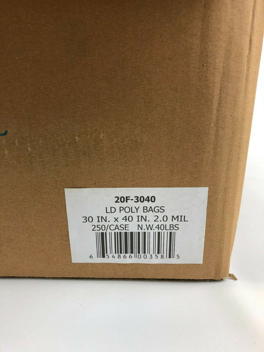 100 Clear 30 x 40 Poly Bags Open Top Lay Flat 2 Mil Thick Parts Nuts Packaging 5