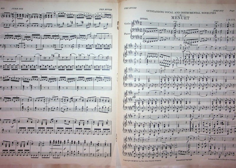 Dark Eyes Russian Gypsy Air Sheet Music Piano Song Rob Roy Peery 1932 Etude Mag 3