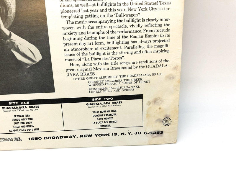 Guadalajara Brass What Now My Love Record 33 RPM LP S-174 Spin-O-Rama 1968 3