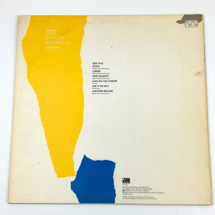 Genesis Abacab Record 33 RPM LP ST-A-814775 Atlantic Records 1981 2