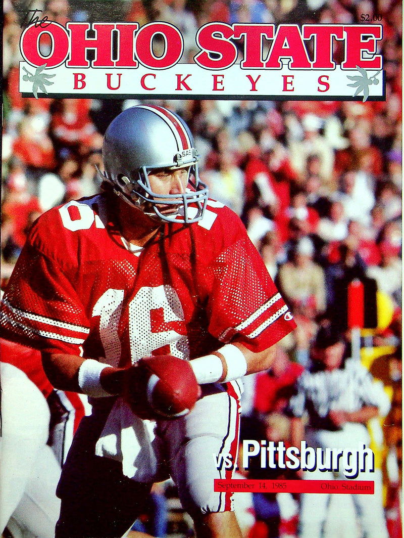 Ohio State Buckeye Football Program Sep 14 1985 Vs. Pittsburgh Panther A Griffin
