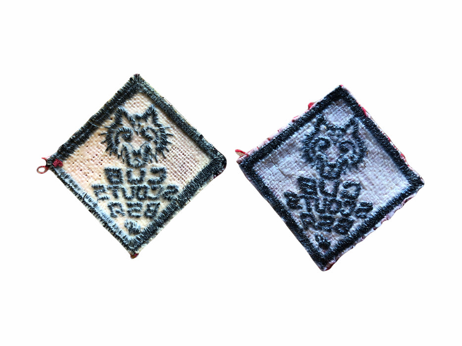 Boy Scouts Cub Scouts of America Rank Insignia Patch Wolf 1950-1960s Twill Black 3