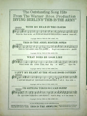 Vintage Sheet Music I Left My Heart At The Stage Door Canteen This Is The Army 2