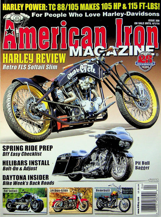 American Iron Motorcycle Magazine Apr # 308 2014 Helibars Daytona Bike Week