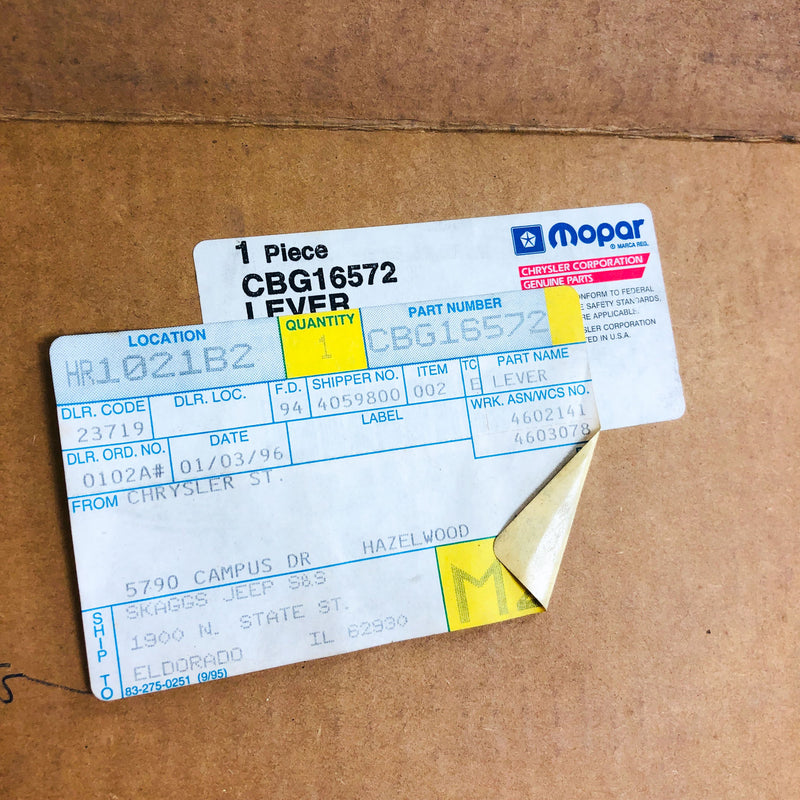 Mopar CBG16572 Parking Brake Control Lever Genuine OEM New Old Stock NOS