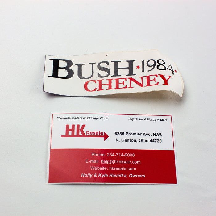 Bush Cheney 1984 Political Presidential Sticker Mistake Misprint - 1" x 4"