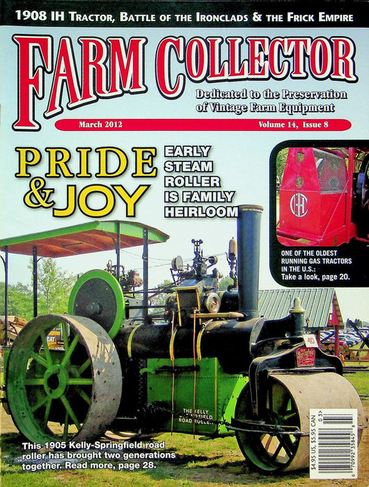 Farm Collector Magazine March 2012 Vol 14 # 8 Oldest Running Gas Tractor