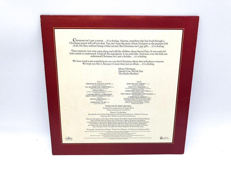 The Statler Brothers Christmas Card Record 33 RPM LP SRM-1-5012 Mercury 1978 3