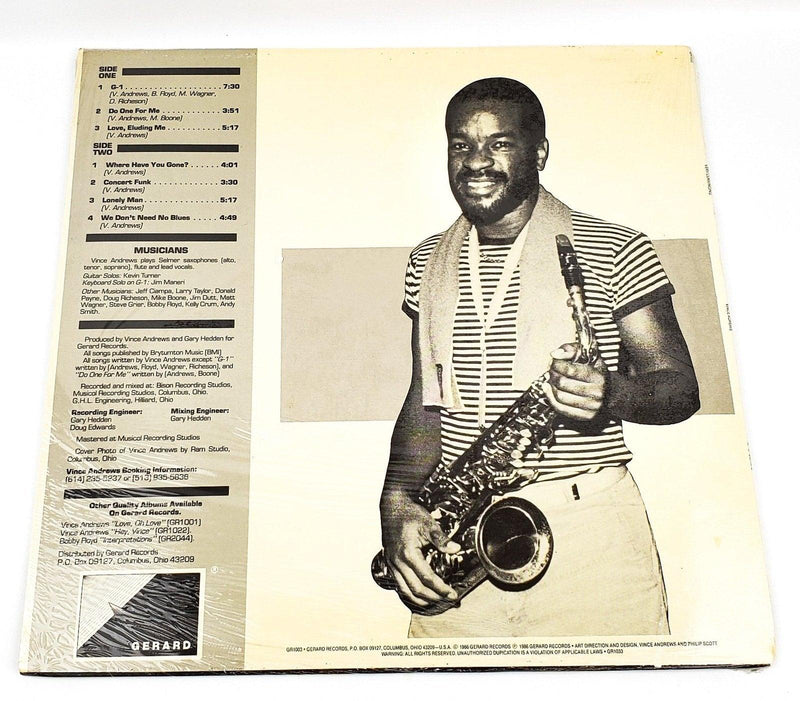 Vince Andrews Very Convincing Record 33 RPM LP GR1033 Gerard 1986 NEW SEALED 2