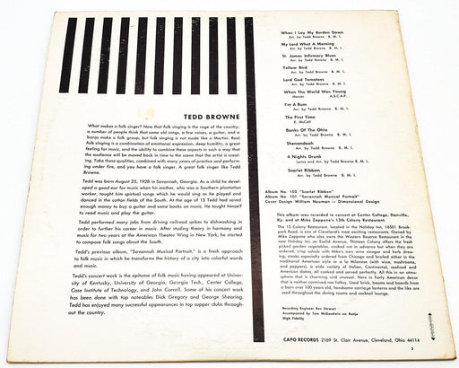 Tedd Browne Scarlet Ribbon 33 RPM LP Record Capo Records, Inc. PB-1276 2