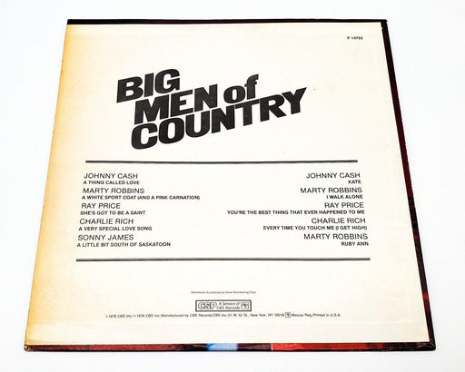 Big Men Of Country Vol. 1 33 RPM LP Record Columbia Johnny Cash, Sonny James 2