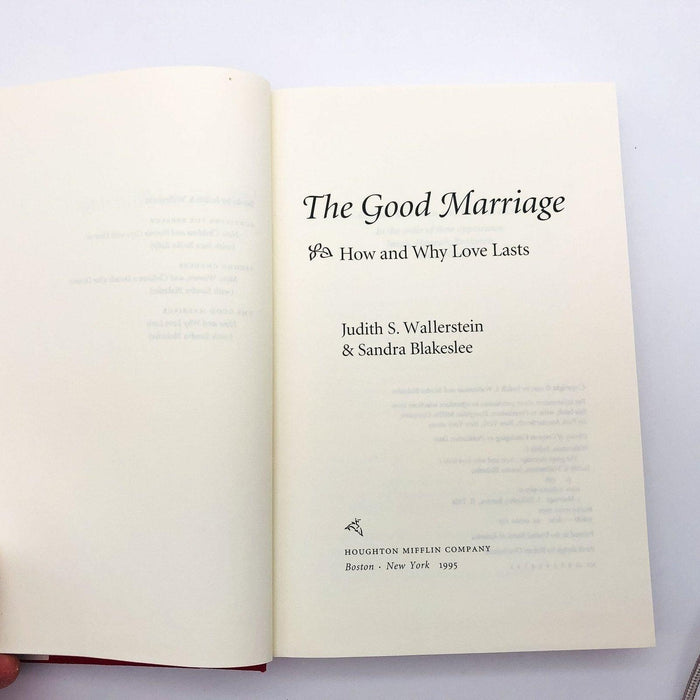 The Good Marriage Hardcover Judith S Wallerstein 1995 How and Why Love Lasts 7