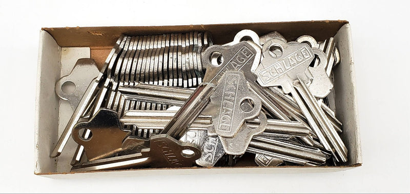 50x Schlage 35-182 Key Blanks Wafer Sliver Tone Brass NOS 3