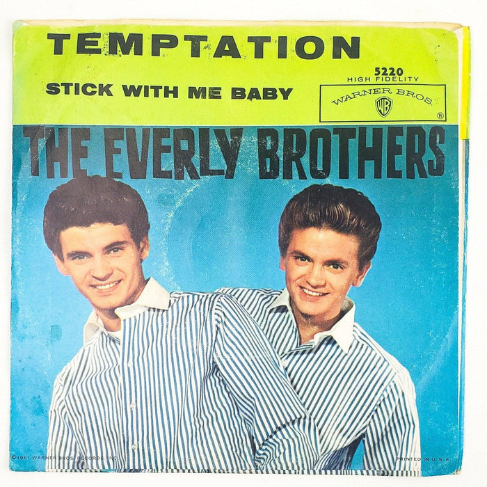 The Everly Brothers Stick With Me Baby Record 45 RPM Single Warner Bros 1961 1