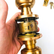 Yale Storeroom Closet Door Knob Lockset BR5405 X1210 US10 Satin Bronze New NOS 7