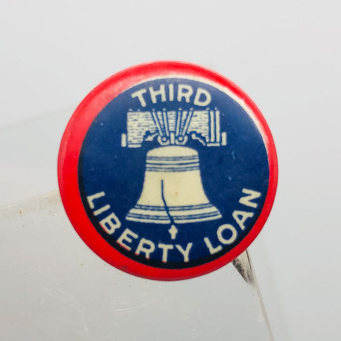 Third Liberty Loan Button Pinback .75" WW1 Patriotic Bond Pin Campaign 1