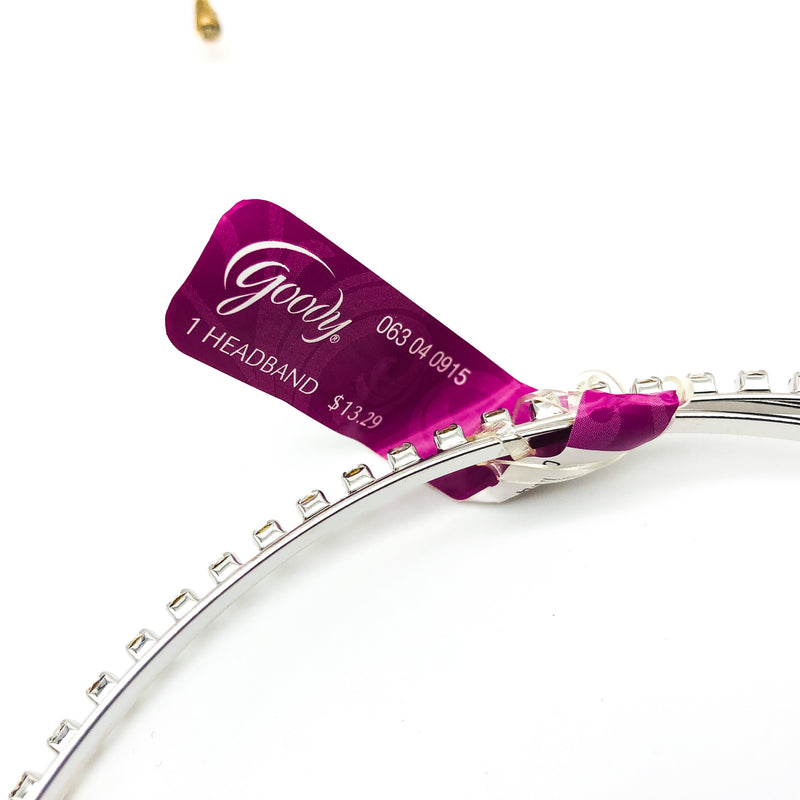 6-Piece Goody Headband Head Band Hair Thin 2 Wire Gold Silver Jewels Rhinestones