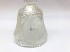 Vintage Lead Crystal Bell 8" Etched 3 Rose Flower Frosted Panels Dinner Table 2