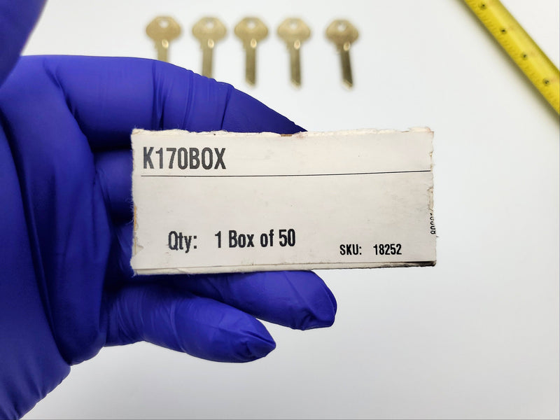 5x Master Lock Key Blanks K170 for K170 Padlocks Vintage NOS
