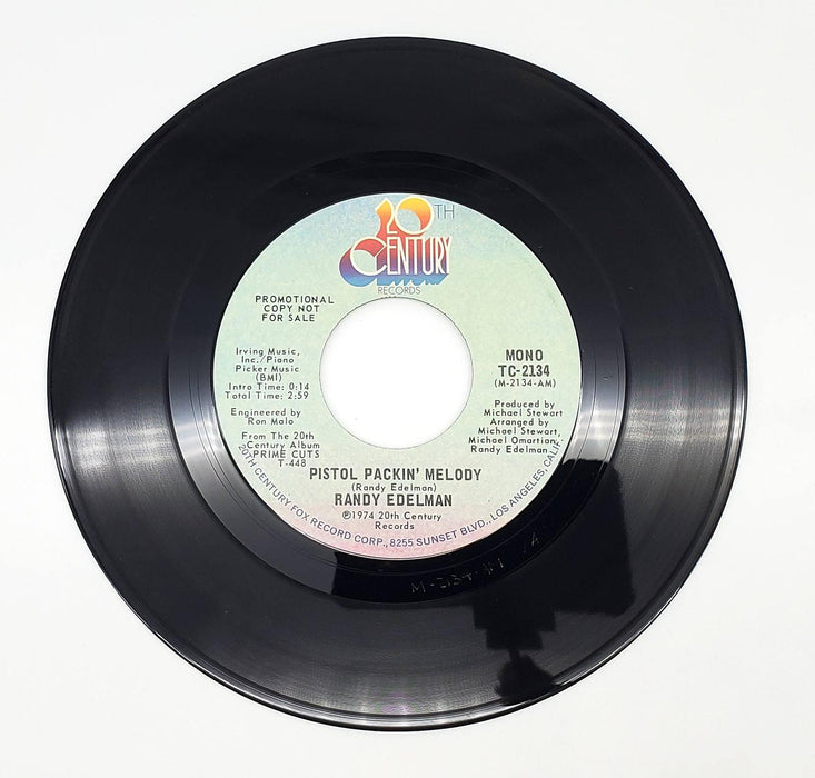Randy Edelman Pistol Packin' Melody 45 Single Record 20th Century 1974 TC-2134 1