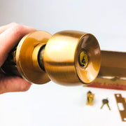 Yale Storeroom Closet Door Knob Lockset BR5405 US10 Satin Bronze New ADA Strike 1