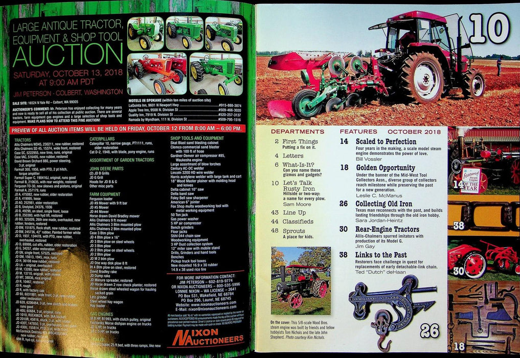 Farm Collector Magazine October 2018 Vol 21 # 3 Rear-Engine Tractors