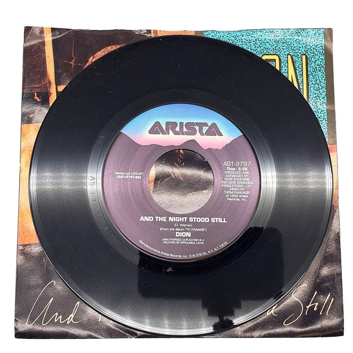 Dion And The Night Stood Still 45 RPM Single Record Arista 1989 AS1-9797 4