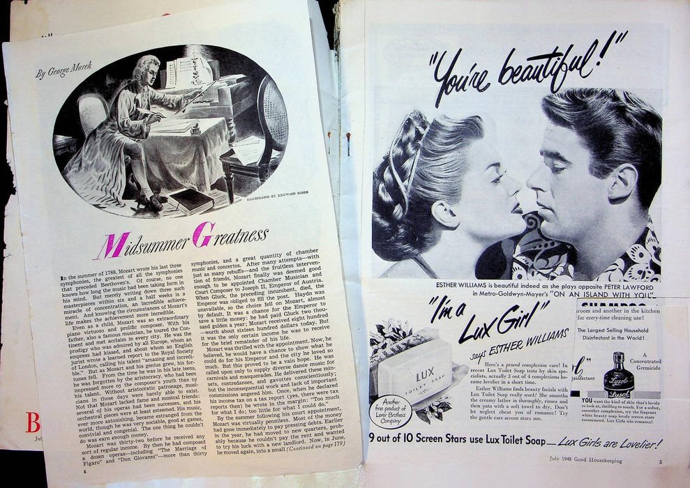 Good Housekeeping Magazine July 1948 U Shaped Floor Plan House Okra Recipe Cook 4